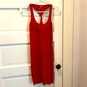 BCBG red racerback dress beach coverup XS
